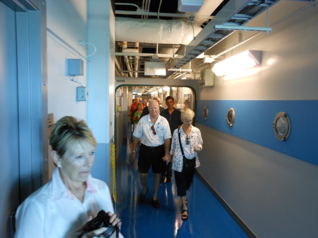 The hallways of the National Flight Academy remind one of being onboard ship