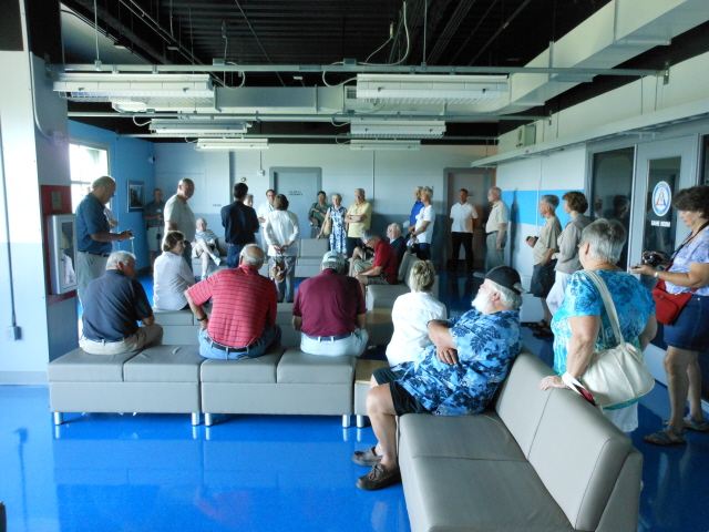 Briefing in the Lounge area of the National Flight Academy