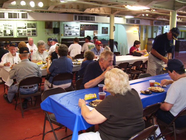 Lunch in the Wardroom onboard the USS Alabama