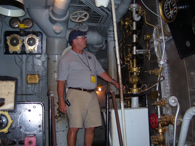 Engine room onboard the USS Alabama