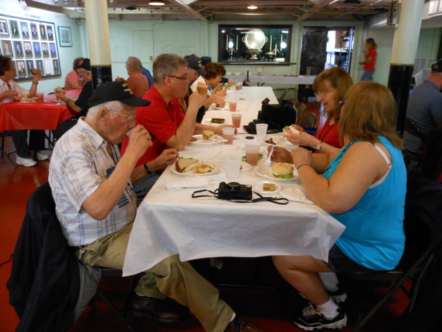 Lunch in the Wardroom of the USS Alabama